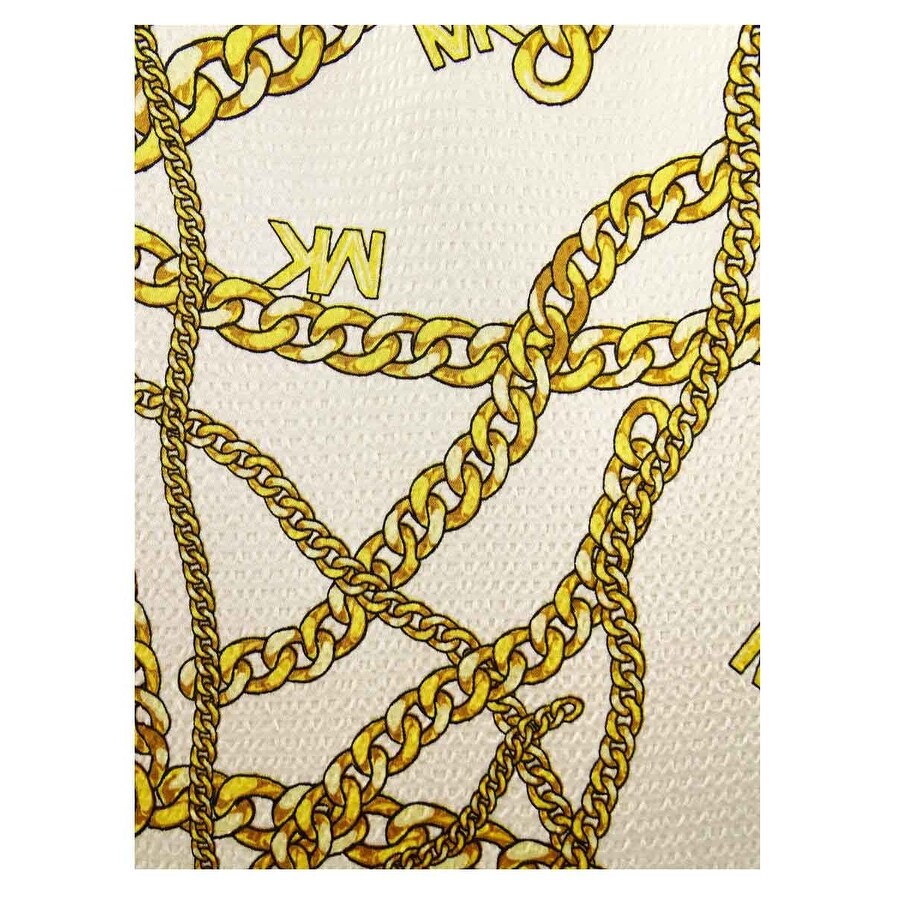 MICHAEL Michael Kors Women's Chain Logo-Print Button Shirt (XS, White)