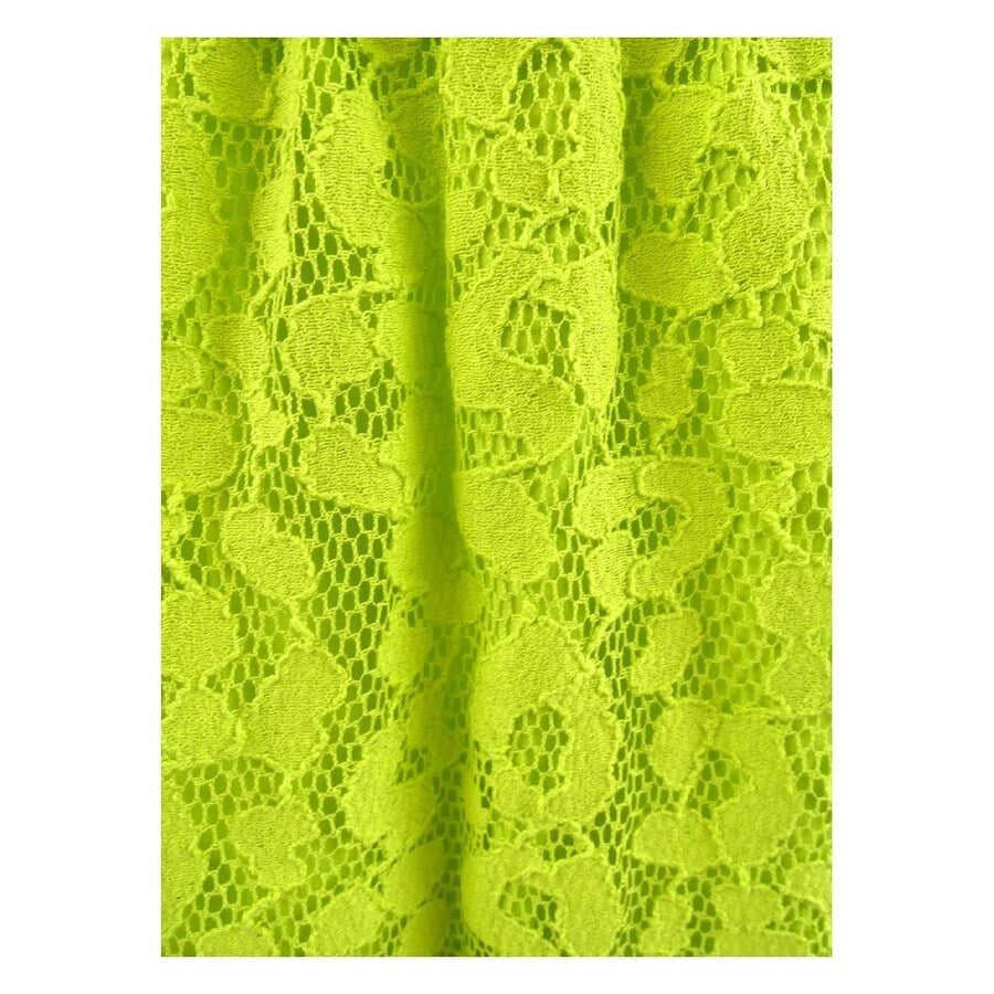 MICHAEL Michael Kors Women's Lace Shirt Dress (L, Bright Limeade)