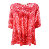 MICHAEL Michael Kors Women's Marbled-Print Pleated Top