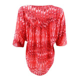 MICHAEL Michael Kors Women's Marbled-Print Pleated Top