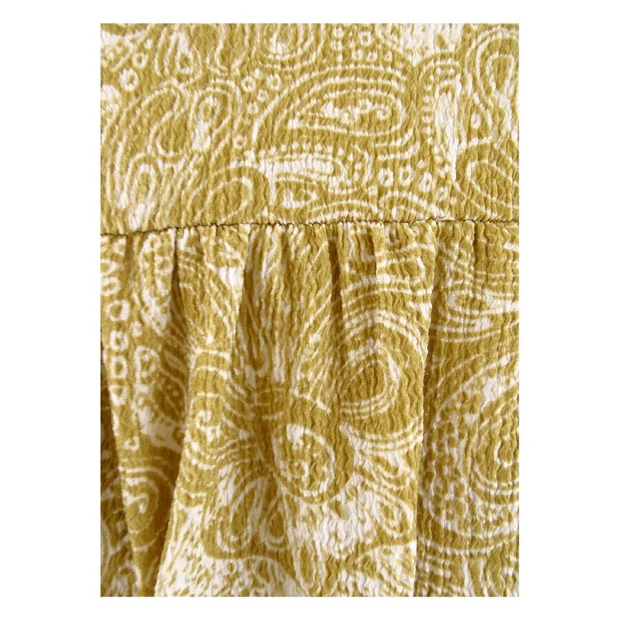 MICHAEL Michael Kors Women's Paisley-Print Flutter-Sleeve Mini Dress (XS, Khaki)