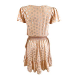MICHAEL Michael Kors Women's Plus Foil-Print Smock-Waist Dress (1X, Rosewater)