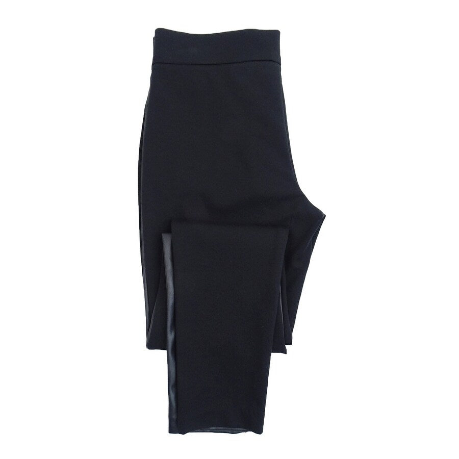 MICHAEL Michael Kors Women's Plus Mixed-Media Skinny Pants (2X, Black)
