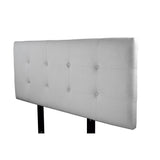 MJL Furniture Ali Button Tufted Silver Grey Upholstered Headboard
