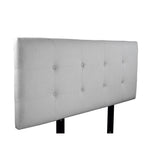 MJL Furniture Ali Button Tufted Silver Grey Upholstered Headboard