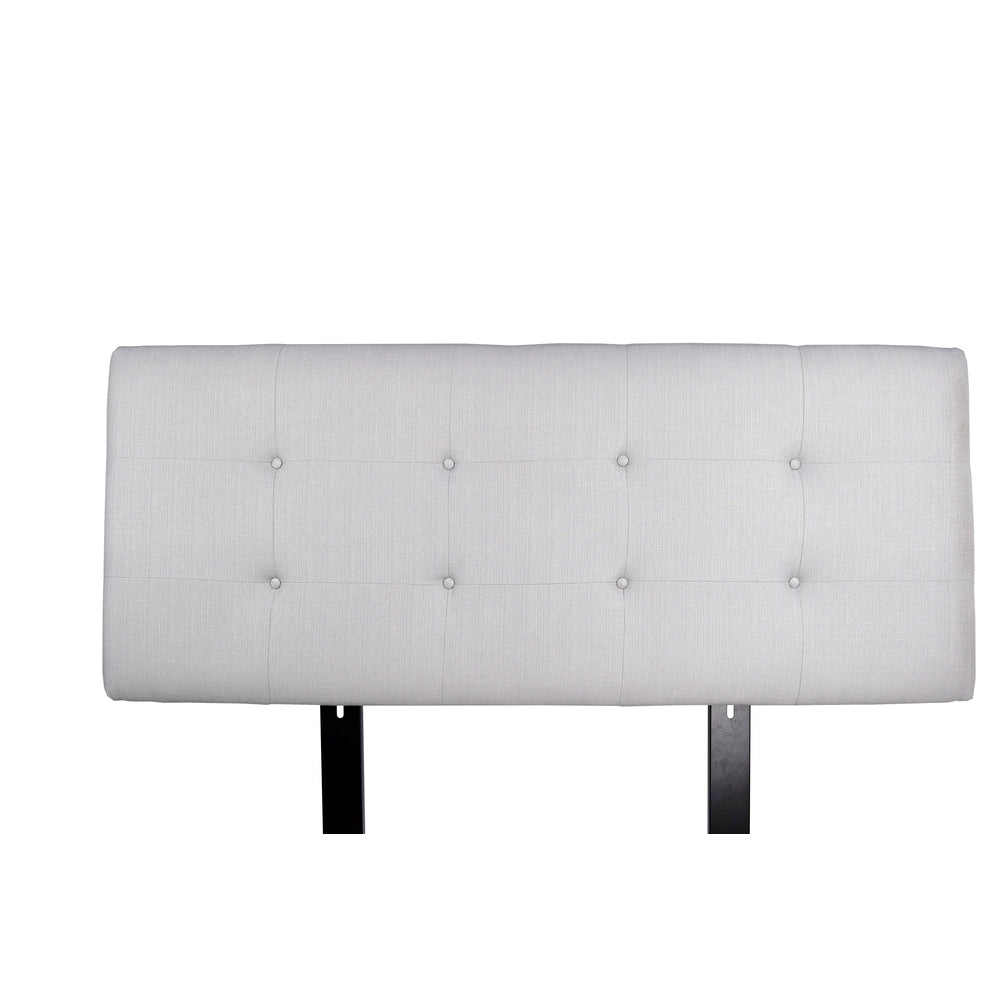 MJL Furniture Ali Button Tufted Silver Grey Upholstered Headboard