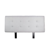 MJL Furniture Ali Button Tufted Silver Grey Upholstered Headboard