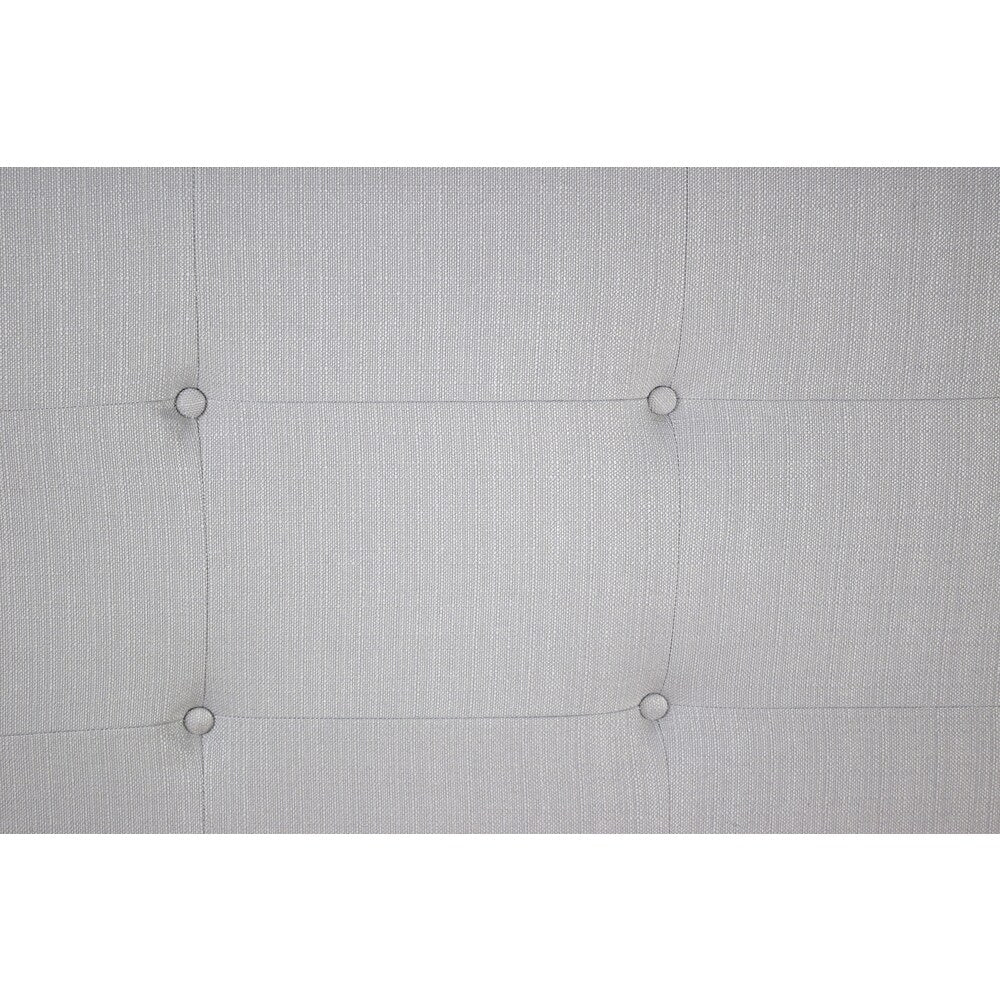MJL Furniture Ali Button Tufted Silver Grey Upholstered Headboard