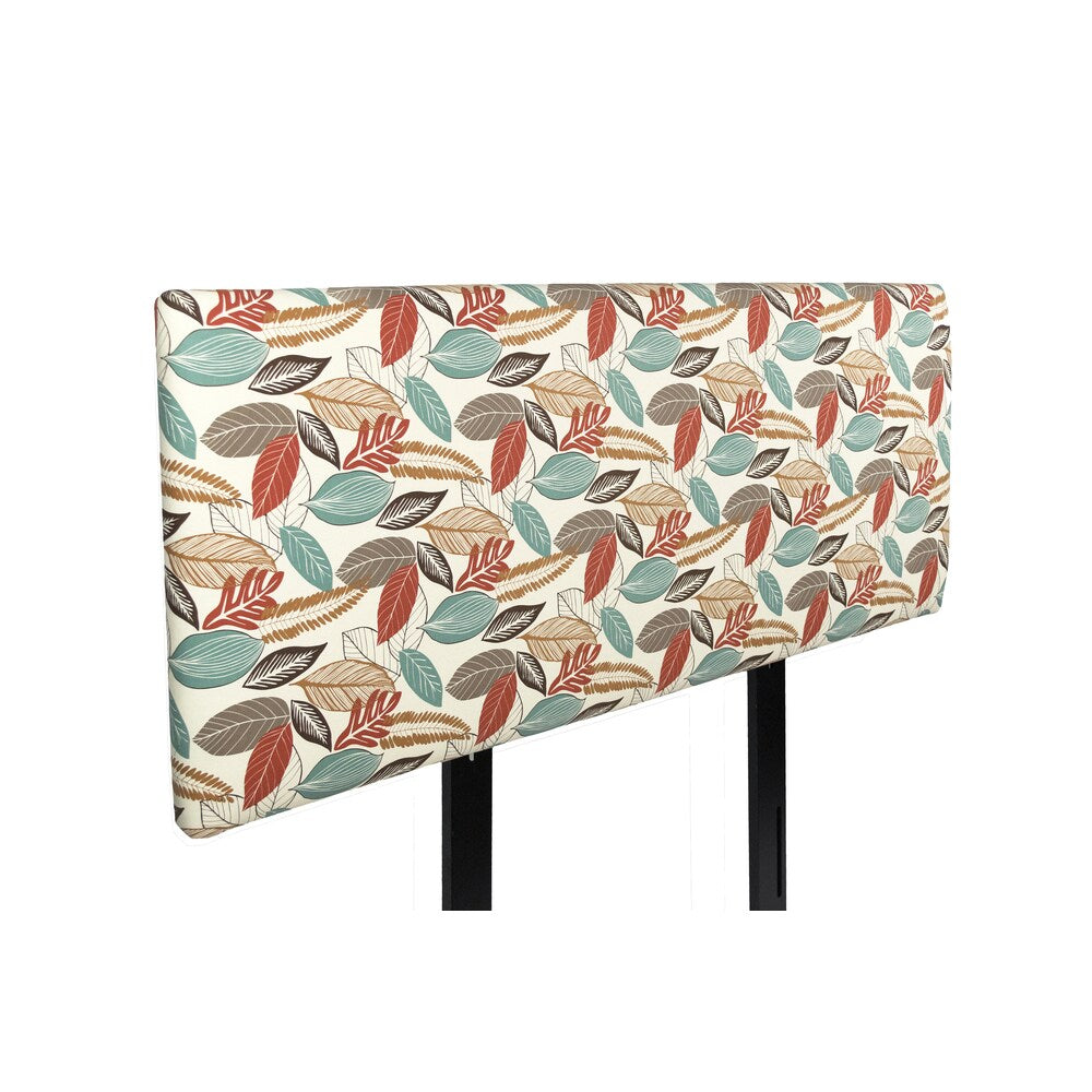 MJL Furniture Alice Flora Foliage Coral Upholstered Headboard