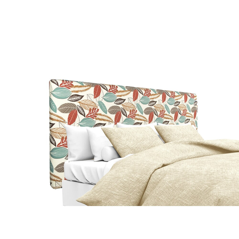 MJL Furniture Alice Flora Foliage Coral Upholstered Headboard