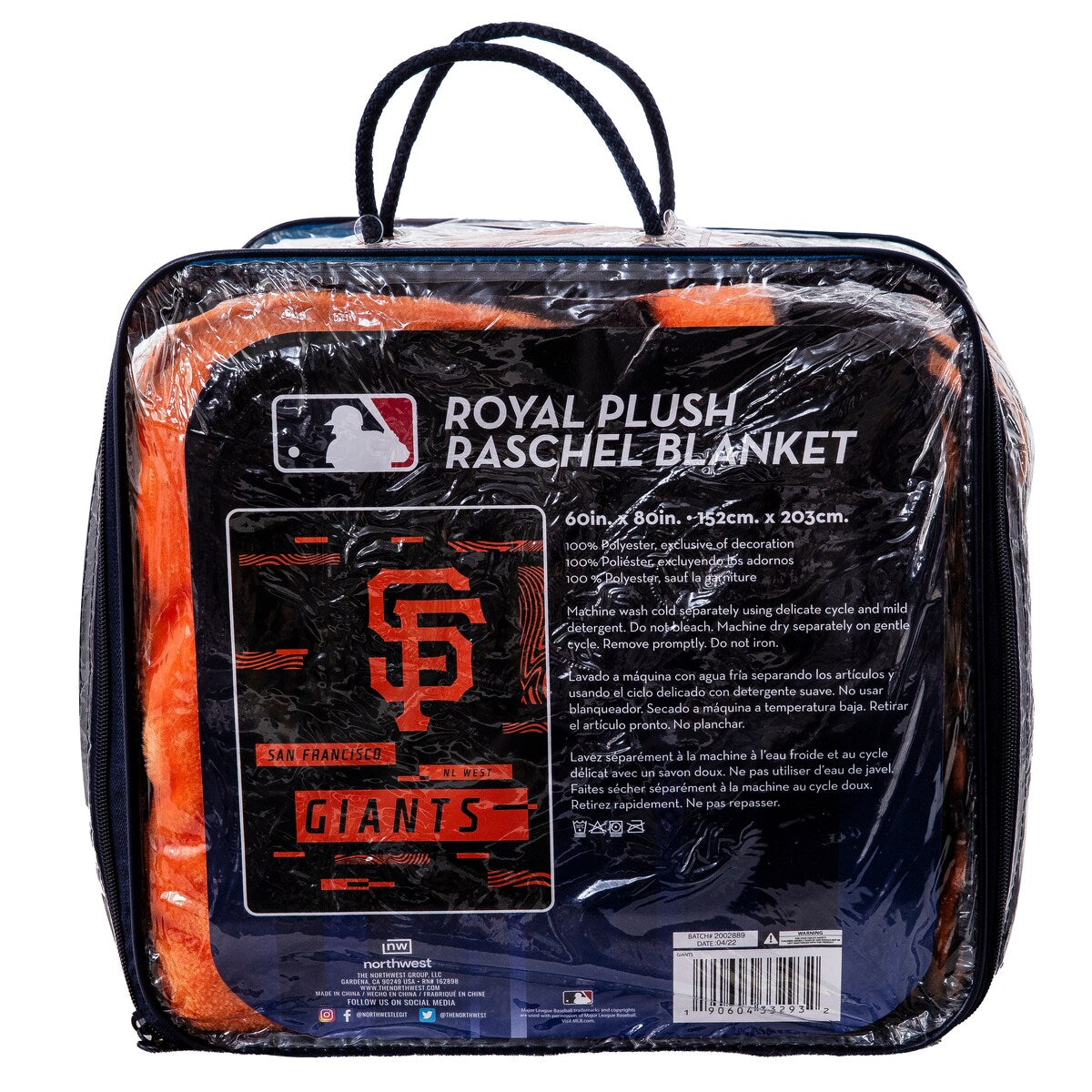 MLB San Francisco Giants Digitize Raschel Throw Blanket