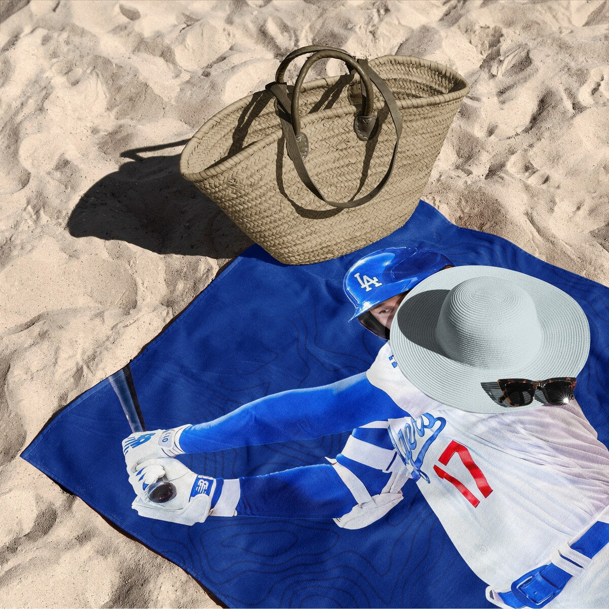 MLB Player Los Angeles Dodgers Shohei Ohtani Printed Beach Towel - 30"x60"