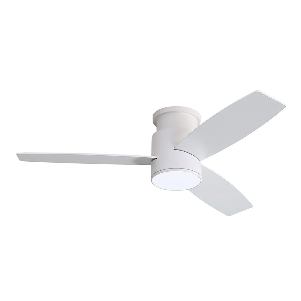 MLiAN 44" LED Flush Mounted Ceiling Fan with Remote ，3 Reversible Plywood Blades - 44