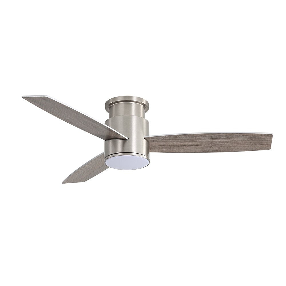 MLiAN 44" LED Flush Mounted Ceiling Fan with Remote ，3 Reversible Plywood Blades - 44