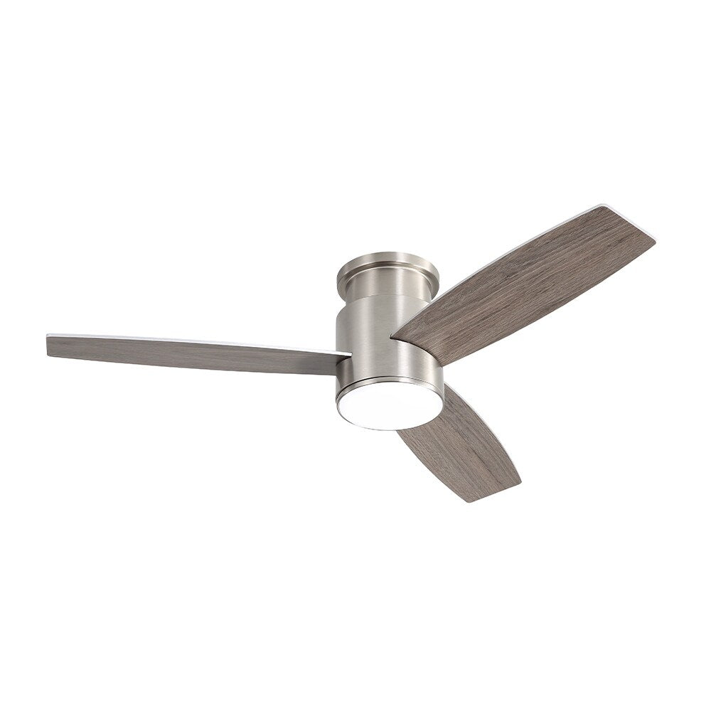 MLiAN 44" LED Flush Mounted Ceiling Fan with Remote ，3 Reversible Plywood Blades - 44