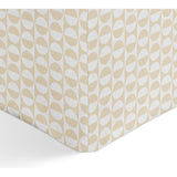 MOD SQUAD OATMEAL AND WHITE Square Pouf By Kavka Designs