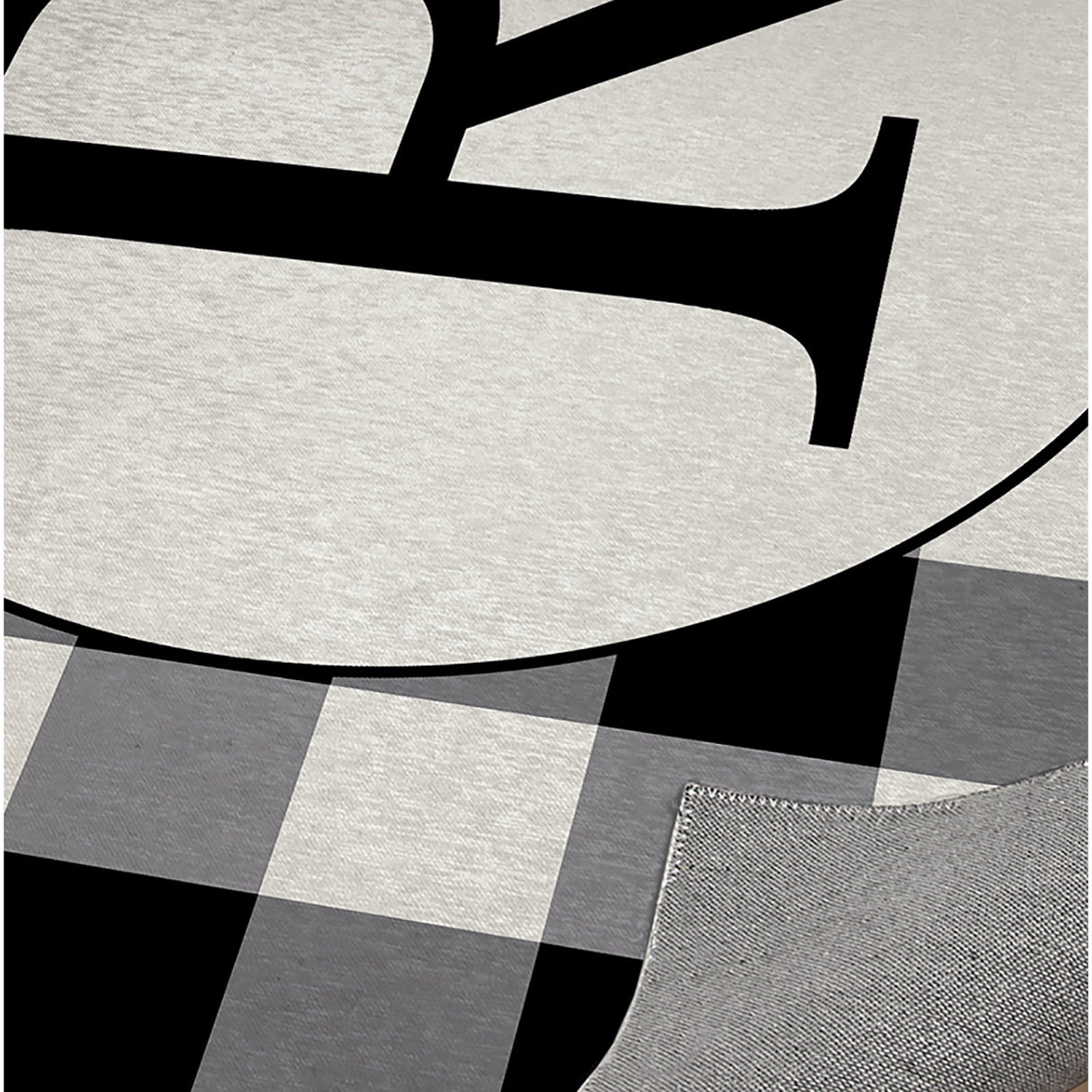 MONO BLACK & WHITE R Kitchen Mat By Kavka Designs