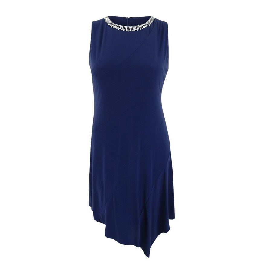 MSK Women's Embellished Asymmetric Midi Dress