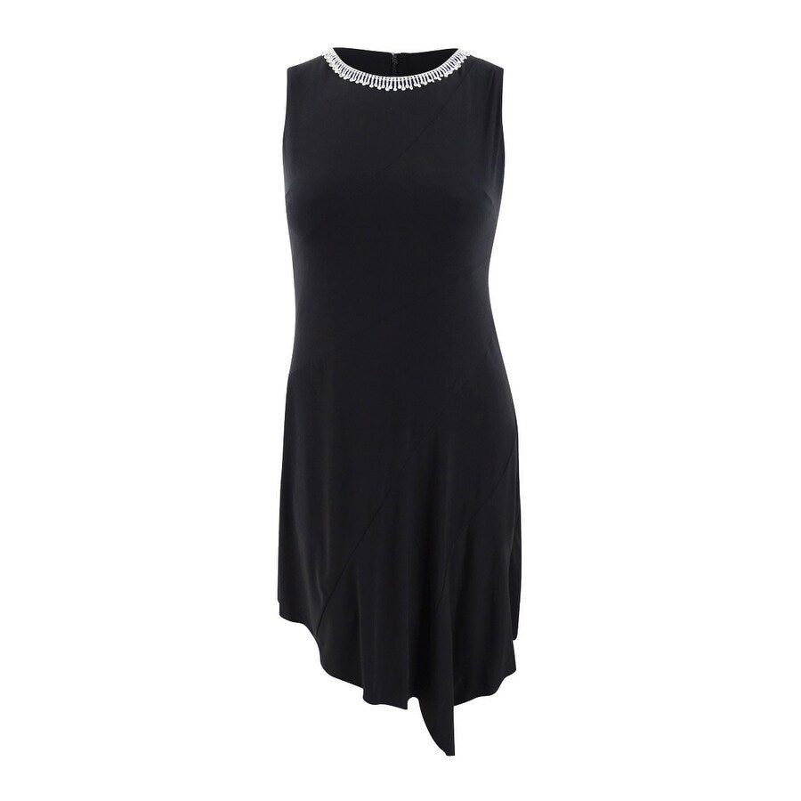 MSK Women's Embellished Asymmetric Midi Dress