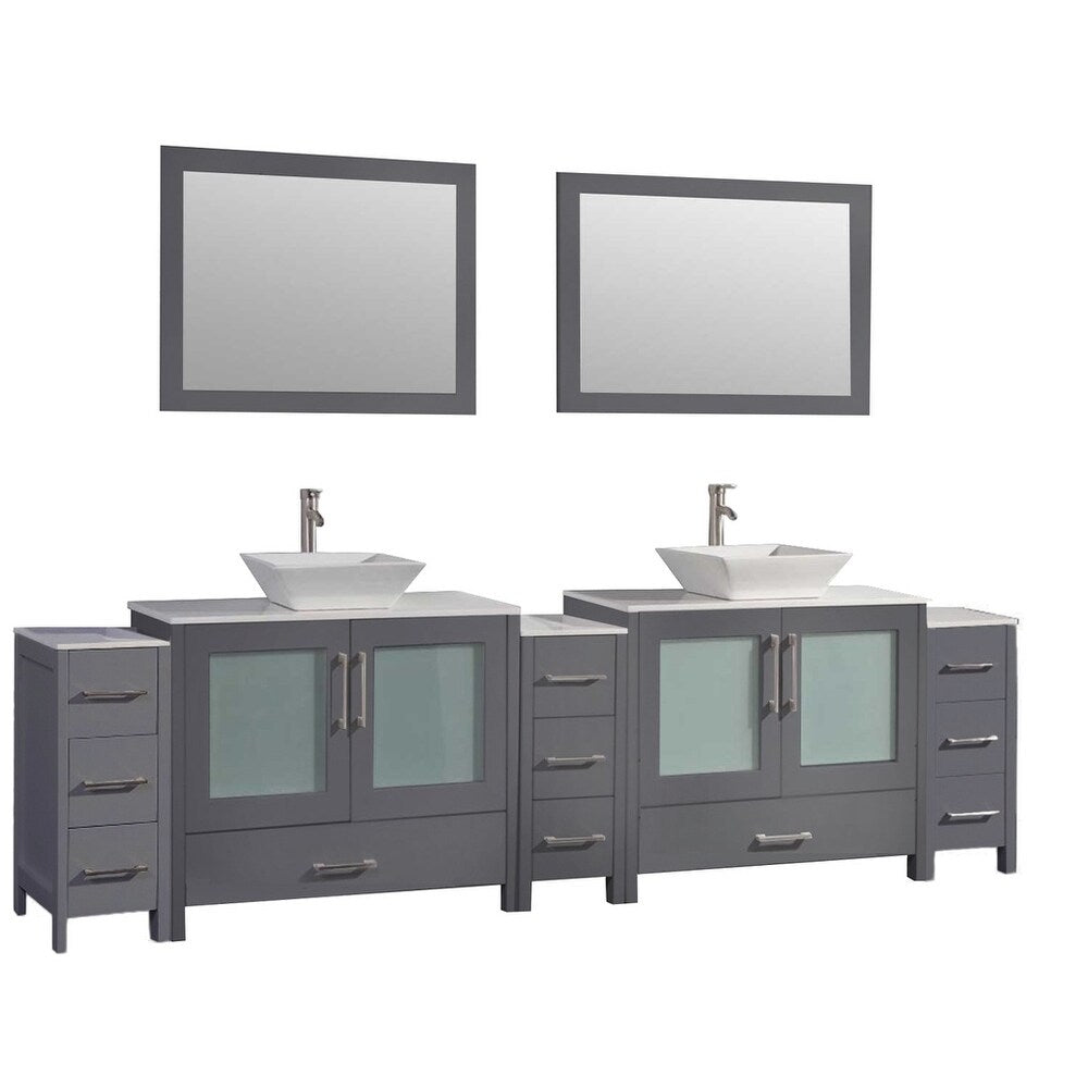 MTD Vanities Jordan 84" Double Sink Bathroom Vanity