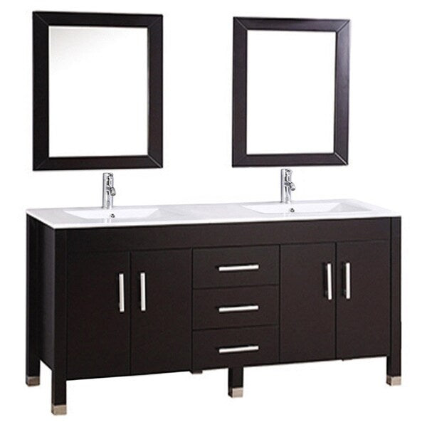 MTD Vanities Monaco 63-inch Double Sink Bathroom Vanity Set