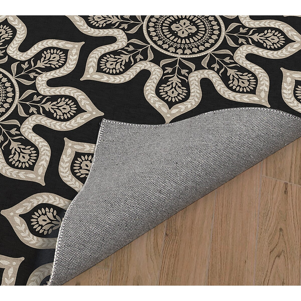 MULTI MANDELA CHARCOAL Area Rug By Kavka Designs