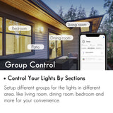 MW Lighting BR30 LED RGBW Smart WIFI Bulb, 800 Lumens, E26 Screw Base - white