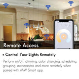 MW Lighting BR30 LED RGBW Smart WIFI Bulb, 800 Lumens, E26 Screw Base - white