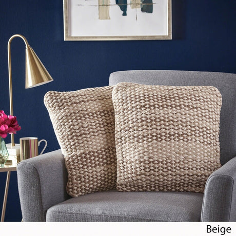 Mabel 17 Inch Cotton Decorative Throw Pillow (Set of 2) by Christopher Knight Home
