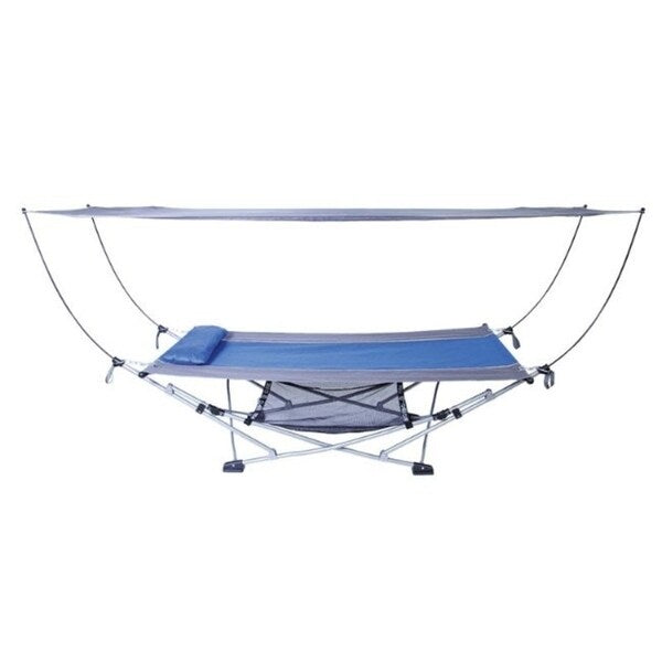 Mac Sports 26.4 in. W x 91.3 in. L Blue Portable Hammock With Stand