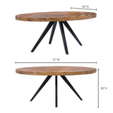 Macari Parisi Rustic Solid Acacia Dining Table