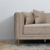 Macey Mid-Century Modern Rectangular Pillow Back Velvet Sofa