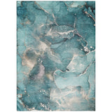 Machine Washable Indoor/ Outdoor Abstract Chantille Rug