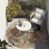 Machine Washable Indoor/ Outdoor Abstract Chantille Rug
