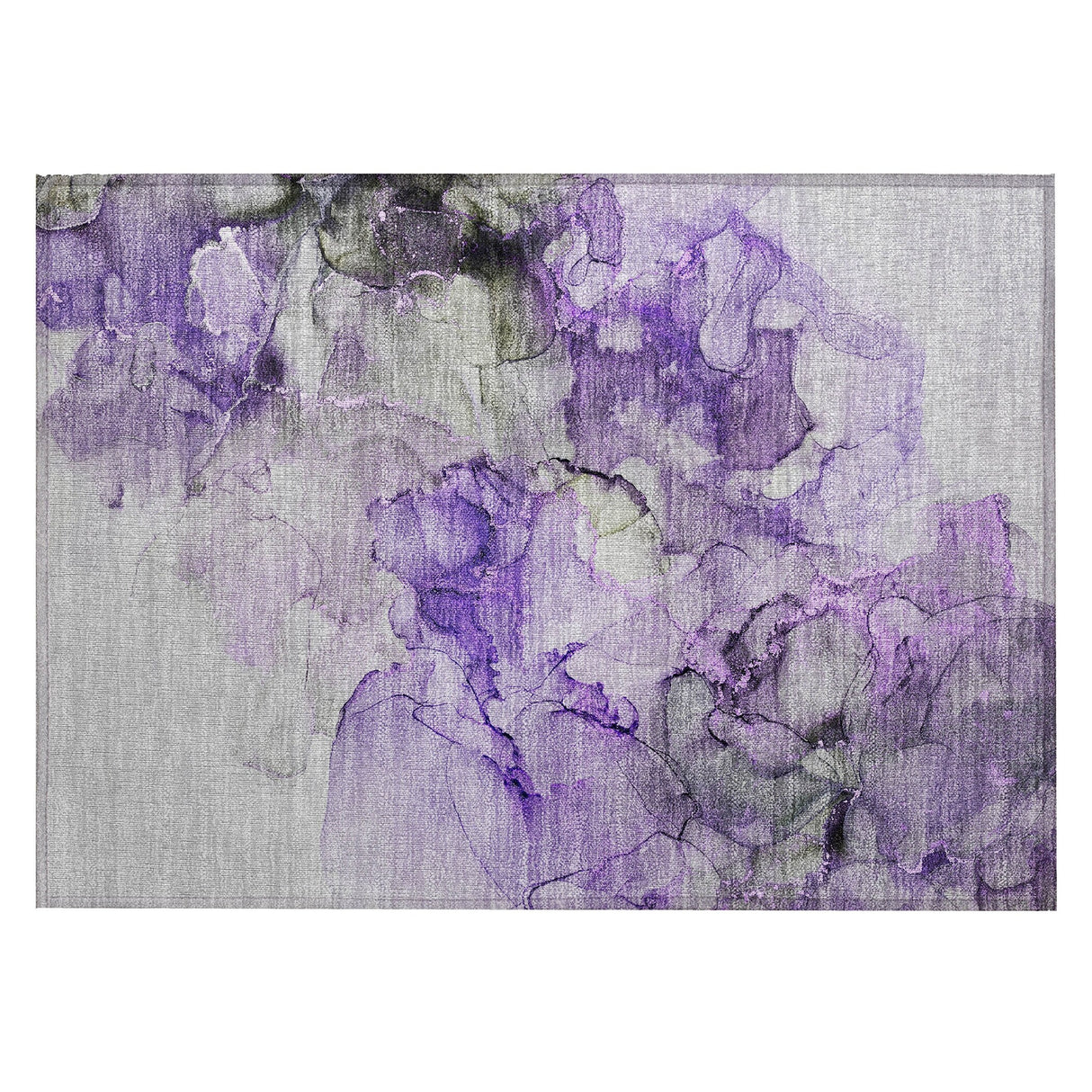 Machine Washable Indoor/ Outdoor Abstract Chantille Rug