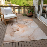 Machine Washable Indoor/ Outdoor Abstract Chantille Rug