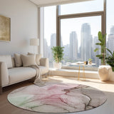 Machine Washable Indoor/ Outdoor Abstract Chantille Rug