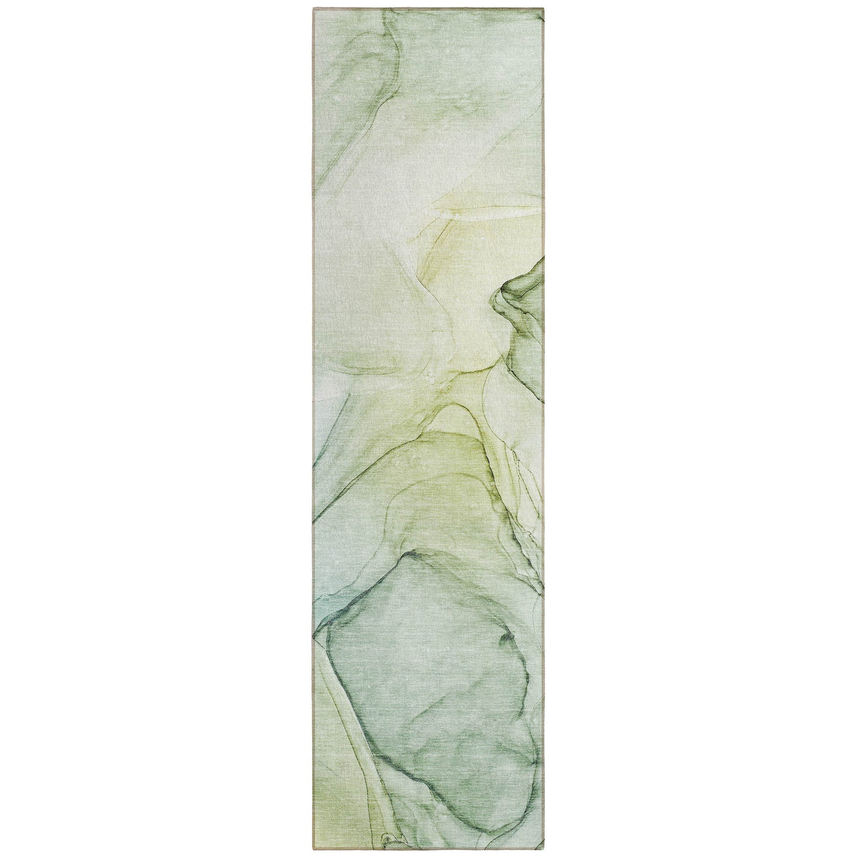 Machine Washable Indoor/ Outdoor Abstract Chantille Rug