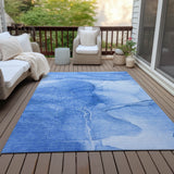 Machine Washable Indoor/ Outdoor Abstract Chantille Rug