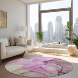 Machine Washable Indoor/ Outdoor Abstract Chantille Rug