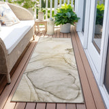 Machine Washable Indoor/ Outdoor Abstract Chantille Rug