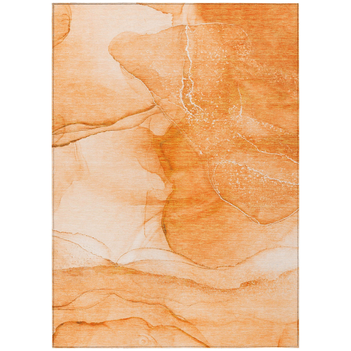 Machine Washable Indoor/ Outdoor Abstract Chantille Rug