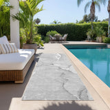 Machine Washable Indoor/ Outdoor Abstract Chantille Rug