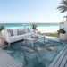 Machine Washable Indoor/ Outdoor Abstract Chantille Rug