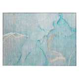 Machine Washable Indoor/ Outdoor Abstract Chantille Rug