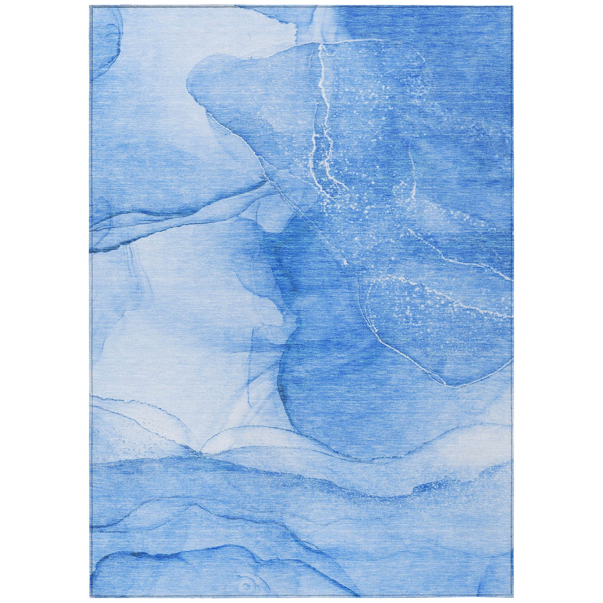 Machine Washable Indoor/ Outdoor Abstract Chantille Rug
