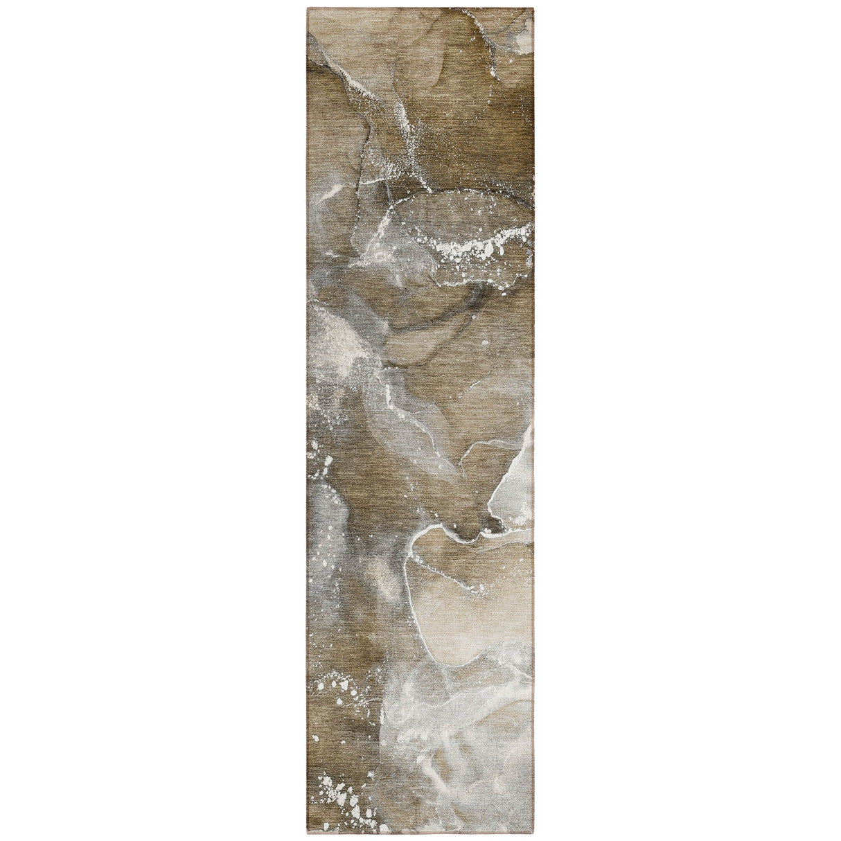 Machine Washable Indoor/ Outdoor Abstract Chantille Rug