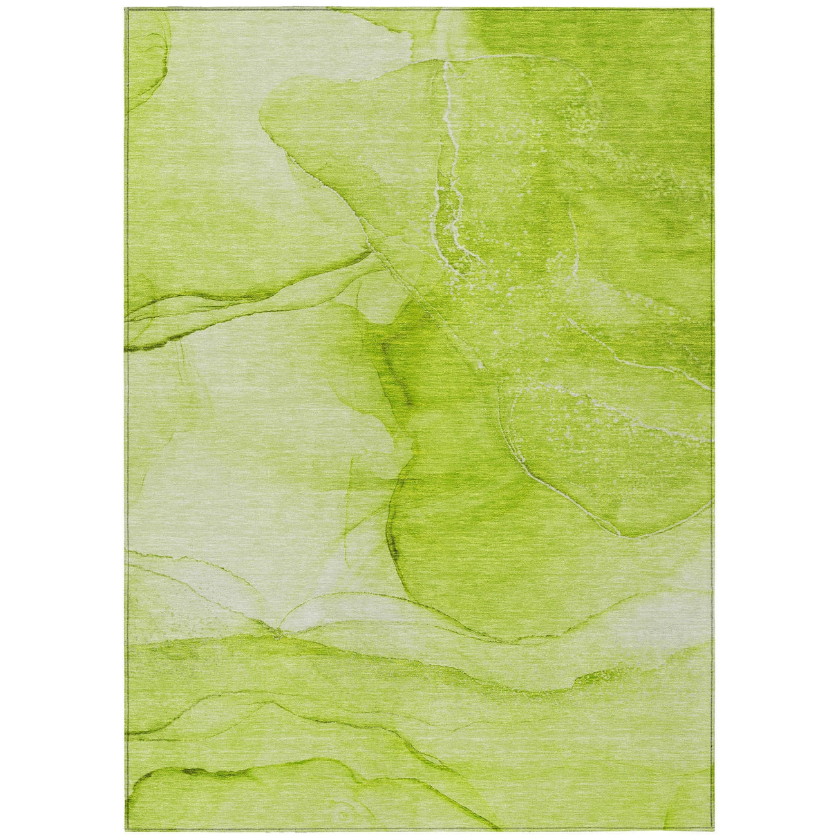 Machine Washable Indoor/ Outdoor Abstract Chantille Rug