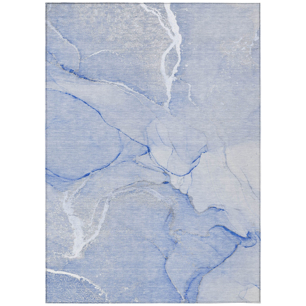 Machine Washable Indoor/ Outdoor Abstract Chantille Rug