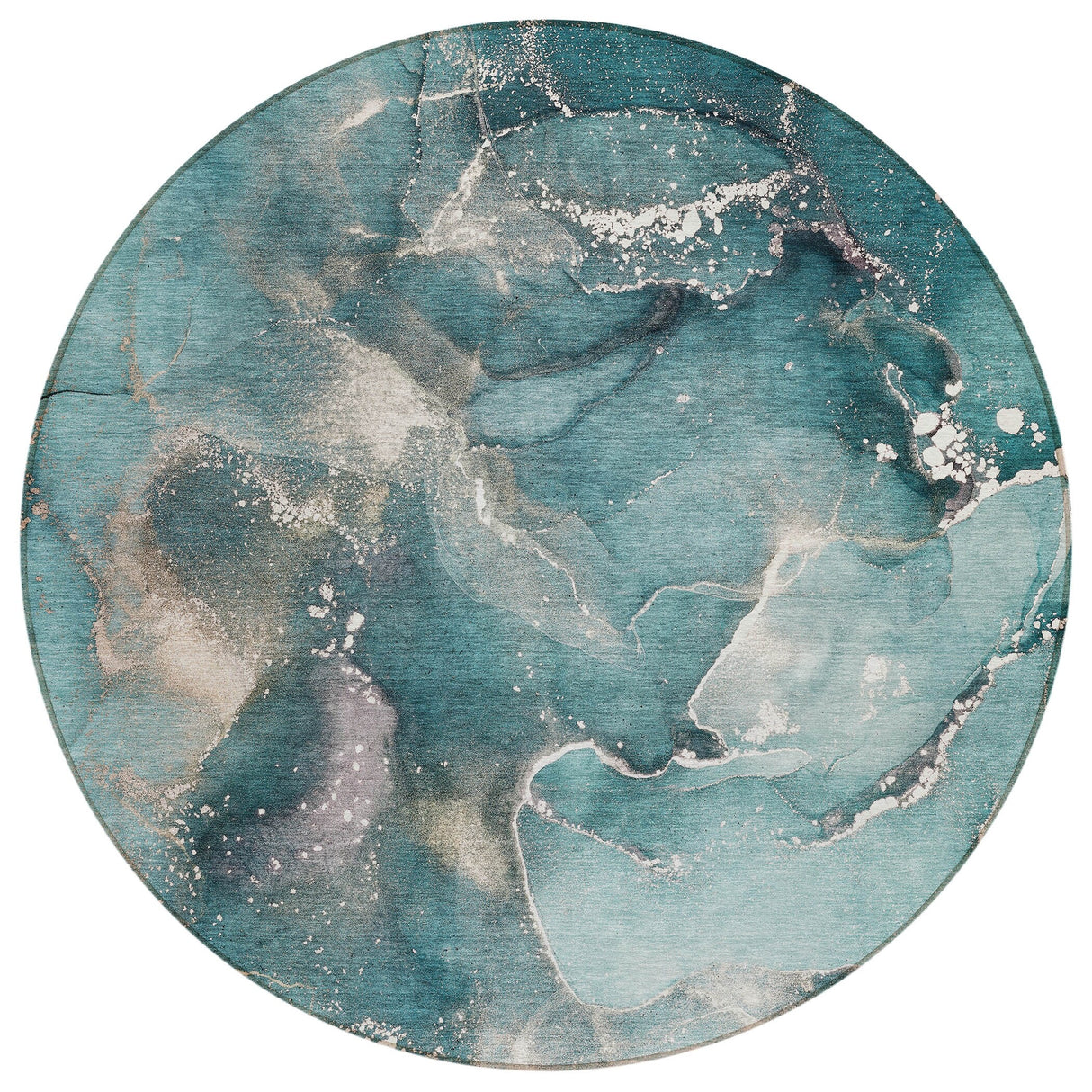 Machine Washable Indoor/ Outdoor Abstract Chantille Rug